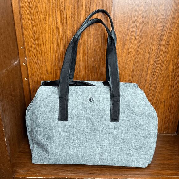 Lululemon Go Getter Bag Heathered Black 26L Gym Tote Laptop Pocket - Picture 1 of 12